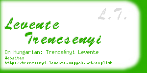 levente trencsenyi business card